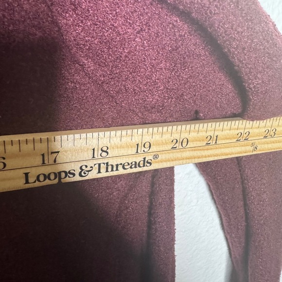 Barefoot Dreams CozyChic Lite Cardigan Burgundy Maroon Open Front XL - Picture 6 of 7